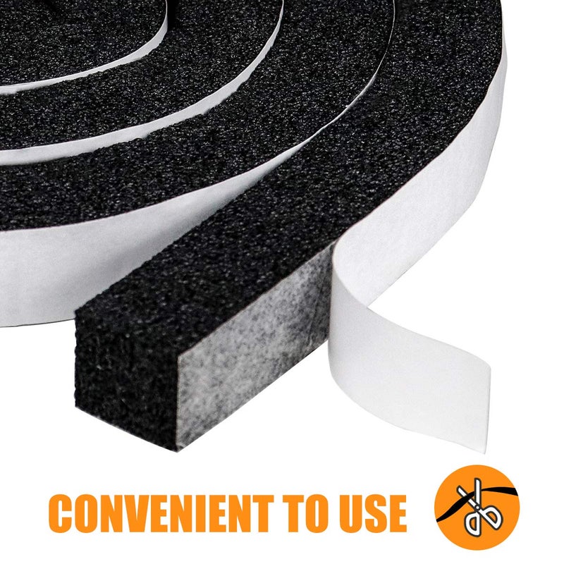 LBG Products شريط عزل رغوة مكيف الهواء لمنتجات LBG، بعرض 2 بوصة وسمك 1 بوصة، مانع تسرب رغوة مكيفات النوافذ بشريط لاصق مقاوم للعوامل الجوية، بطول 6.5 قدم x 1 لفة - Image 5